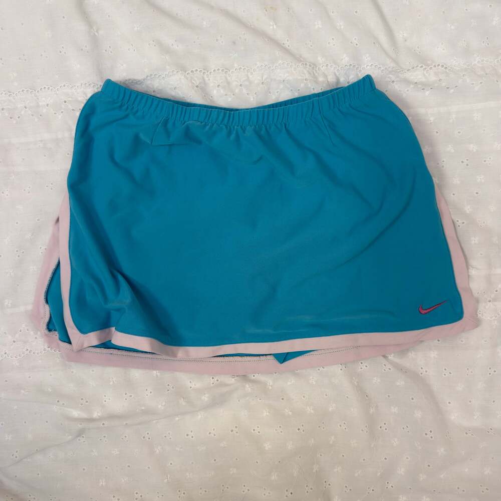 Tennis Skort Active Skirt Vintage Y2K Blue Pink by Nike S 4-6